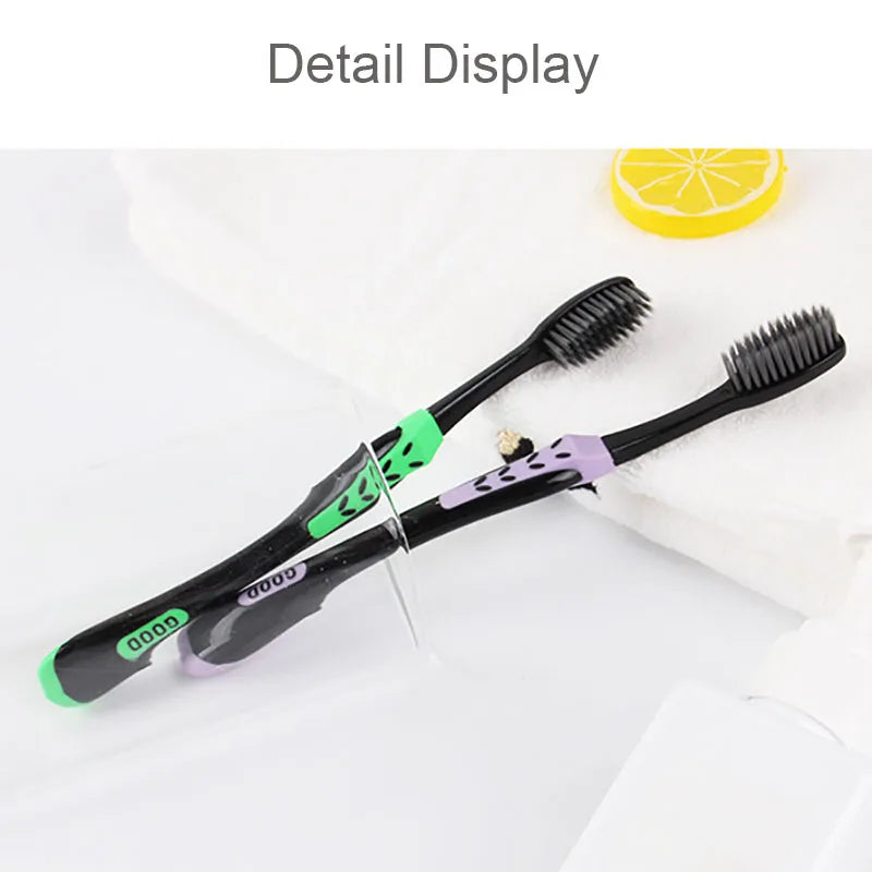 Bamboo Charcoal Toothbrush Soft Bristle Adult Household Fine Wool Toothbrush Antibacterial For Men And Women Teeth Oral Cleaning