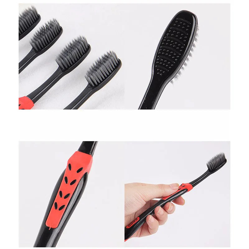 Bamboo Charcoal Toothbrush Soft Bristle Adult Household Fine Wool Toothbrush Antibacterial For Men And Women Teeth Oral Cleaning