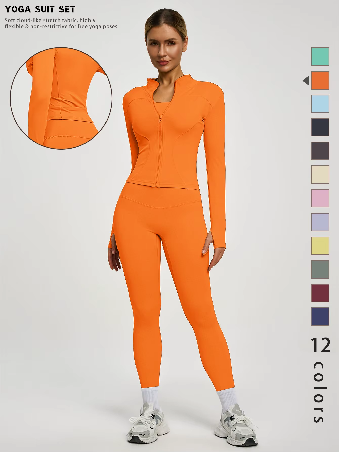 FitFemme Yoga Suit — Orange