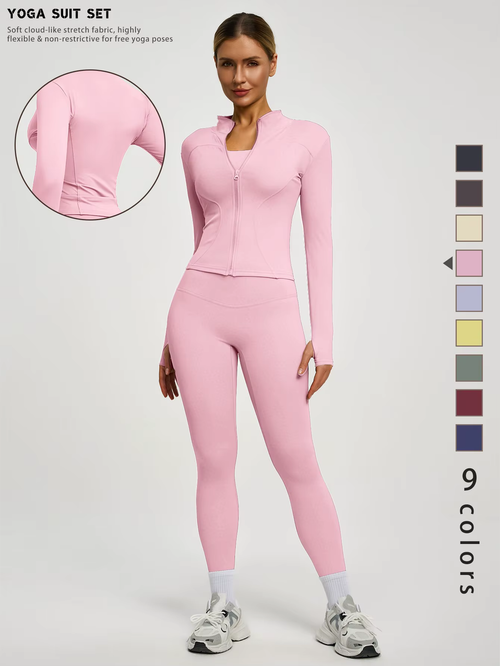 FitFemme Yoga Suit — Pink