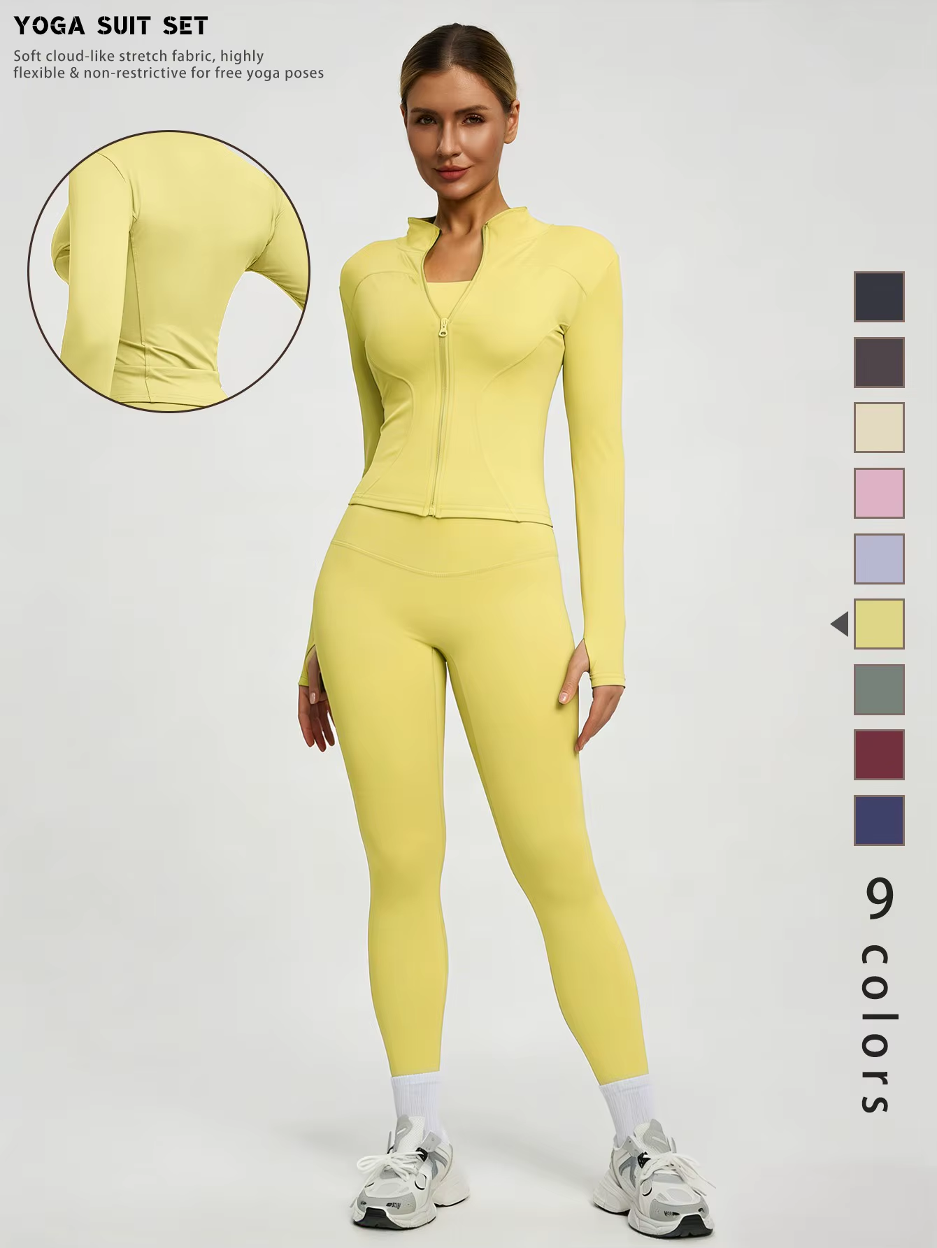 FitFemme Yoga Suit — Yellow