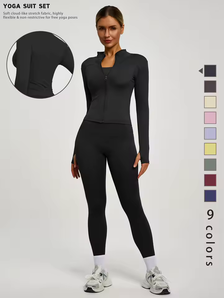FitFemme Yoga Suit — Black