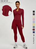 FitFemme Yoga Suit — Burgundy Red