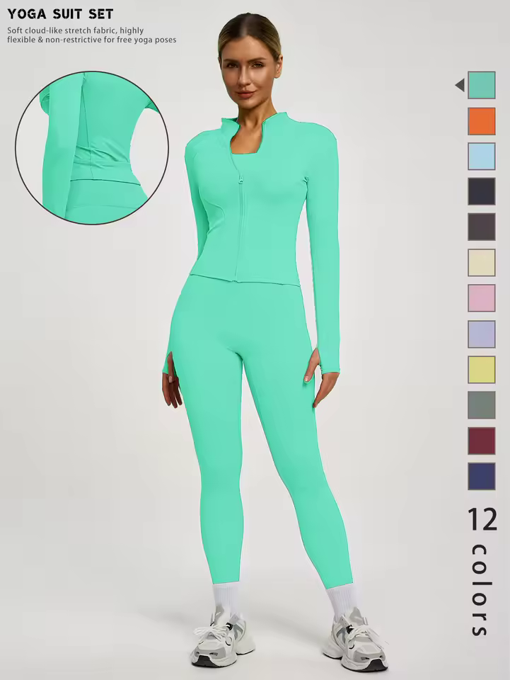 FitFemme Yoga Suit — Ivory White